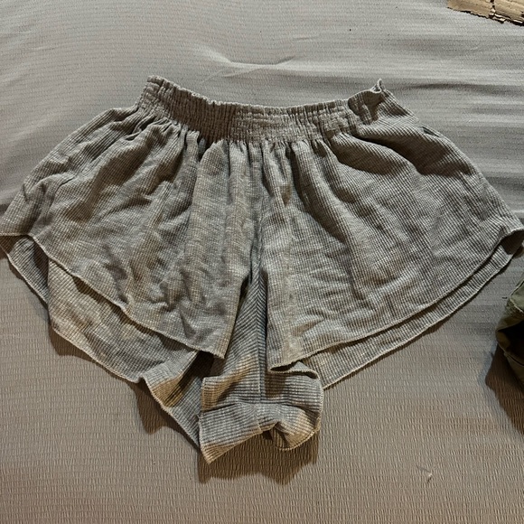 Gray Ruffled Shorts - Picture 2 of 5